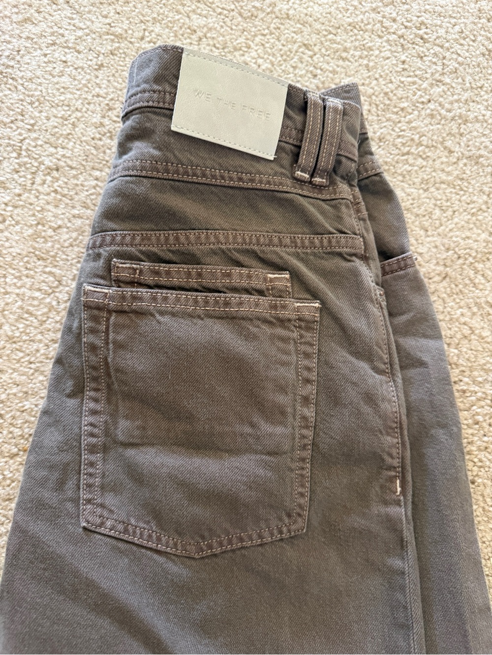 We The Free Wide Leg Brown Jeans - Picture 7 of 12